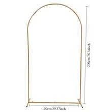 1 件金色婚礼拱门支架，派对装饰气球拱门，框架背景支架，尺寸 4 英尺 5 英尺 6 英尺 6.6 英尺 7.2 英尺 - 金色 - 查看 8