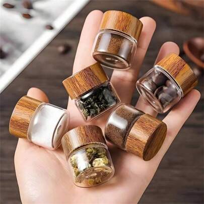 3/6pcs Mini Glass Jars - Odorless, 0.33oz Portable Containers - Great For Organizing, Travel, Cosmetics, Picnic, Camping, Kitchen