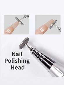 Accessori per manicure fai-da-te, punte di trapano in metallo con diamanti, dischi, per rimuovere pelle morta e calli, lima elettrica per piedi, rimozione professionale di calli, albero per testa di smerigliatura per salone di unghie