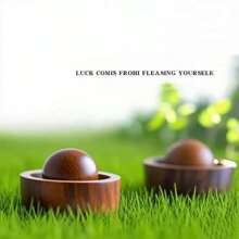 1pc Elegant Wooden Aroma Diffuser, Rotating Design, Natural Fragrance Carrier, Black Walnut And Beech Creative Essential Oil Diffuser, Car Aroma Ball, Multi-Purpose And Multi-Scenario, Suitable For Car And Bedroom Office Desks, Non-Flammable, Perfect Gift Choice, Enhance Air Quality, Home Fragrance