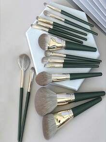 Organizador personalizado y personalizado para brochas de maquillaje, soporte para brochas de maquillaje, juego completo de brochas para sombras de ojos, polvos, base, rubor, contorno, herramientas de maquillaje, regalo creativo para el Día de San Valentín, regalo de cumpleaños - Unitalla - Ver 8