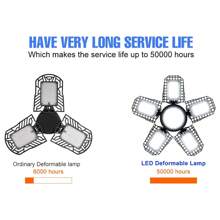 250W LED Deformable Garage Light E26/E27 UFO High Bay Lamp 3/4/5 Adjustable Panels Foldable Fan Blade AC100-277V Parking Lot Workshop Shed Hanging Lamps 220V/110V Indoor NO Flicker Eye Protection Ceiling Lights Bulb Bright Industrial Factory Shop Basements Commercial Lighting 40/60/80/100/120/150/180/200W Warm/Cool White 108/126/144/180/210/240/216/252/288leds