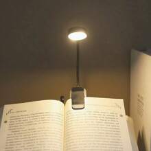 1 件 4-LED 黑色夹式书灯，护眼阅读灯，3 种色温，可调光，迷你便携式夹式阅读灯（不含电池） - 彩色 - 查看 5