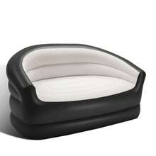 Inflatable Couch Outdoor Air Sofa,Blow Up Couches For Camping, Double Size,Foot Pump Included(Black) - màu đen - Xem 1