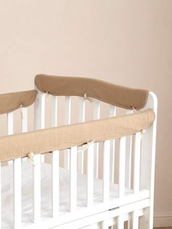 4件套婴儿床围垫、100%纯棉婴儿床衬垫、婴儿床护栏罩、婴儿床床上用品套装、婴儿床保护垫，可水洗