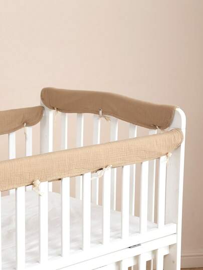 Set de 4 piezas de protector de cuna para bebé, forro de cuna 100% algodón, cubierta de barandilla de cuna, juego de ropa de cama para cuna, protector de cuna para guardería, lavable