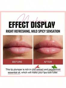 Lip Plumper Gloss, Natural Spicy Lip Plumping Booster Lip Plumping Oil, Ultra-Hydrating & Nourishing Plump And Pout Lip Plumper, Glossy Finish Fuller Lip Plumping Lip Gloss For Women Girls - 06# - 查看 5