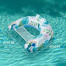 U-Shaped Seat Water Inflatable Hammock Adult Leisure Floating Chair Portable Swimming Pool Floating Chair New Water Lounge Chair Thickened PVC Inflatable Floating Row Inflatable Hammock Transparent Water Floating Row - Multicolor - View 4
