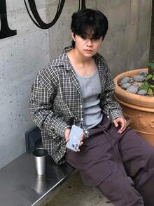 Casual Plaid Long Sleeve Shirt For Men, Versatile & Loose Fit, Suitable For Multiple Occasions Like Streetwear, Vacation, Daily Wear, Holidays, All Seasons, Fall