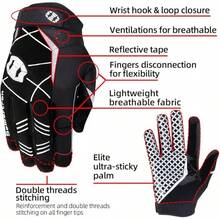Guantes de receptor deportivo, guantes de fútbol americano para jóvenes y adultos - Negro - Ver 5