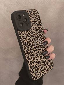 1pc Black & Yellow Leopard Print Pattern Black Angel Eye Full Coverage Shockproof TPU Phone Case Compatible With Apple & Series Waterproof Anti-Fall Scratch Resistant,International Version, Not The Domestic Version - Multicolor - View 2
