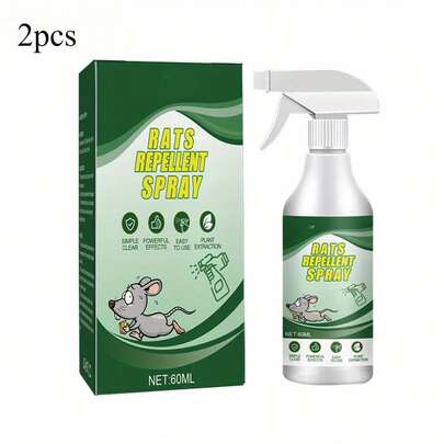 2-Pack Peppermint Oil Pest Repellent Spray - Targets Mice, Rats, Roaches & Flying Insects, Indoor Outdoor Home & Garage Use
