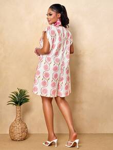 BIUBIU Y2K Plus Size Women's Summer Boat Neck Loose Casual Jumpsuit Shorts Pink Floral Graphic Boho Cute Elegant(Random Floral Pattern) - Pink - View 2