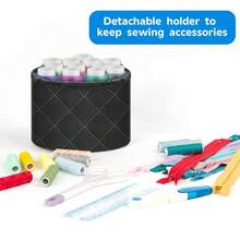 1 tấm lót máy may kèm túi đựng và ống trụ, chất liệu polyester có thể giặt, họa tiết hoạt hình, chống bụi, thích hợp để đựng đồ dùng và phụ kiện may vá, tuyệt vời cho những người đam mê may vá và đan móc. - Tấm lót máy may - Xem 7