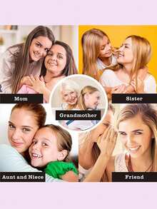 3 Peças Conjunto de Colar Personalizado com Nome dos Membros da Família, Presente Parental Combinando, Pai, Mãe, Filho, Filha, Amigos, Irmãs, Avô, Avó, Presente Personalizado para Ano Novo, Volta às Aulas, Inverno, Dia dos Namorados, Menino, Menina, Multifuncional, Ornamental, Letra, Estiloso, Moderno, Colorido, Kawaii, Adorável, Fofo, Casual, Personalizado, Único, Customizado, Filho, Filha, Outono Chique, Crianças, Joias de Moda Infantil Personalizada - Prata - Visão 7