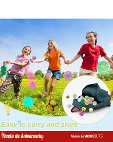 100 unidades de pelotas de goma altamente elásticas (25mm) – Variedad de colores y diseños, atractivas para niños y adultos, perfectas para máquinas de chicles, rellenar piñatas, juegos, fiestas y regalos - Multicolor - Ver 5