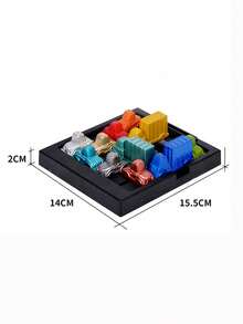 兒童汽車突圍遊戲，解開交通堵塞時間，趕在尖峰時段移走倉庫中的車輛，鍛煉邏輯思維、空間思考和多人互動推理能力的棋盤遊戲，教育玩具，男女兒童禮物，擁有完整證書 - 彩色 - 查看 10