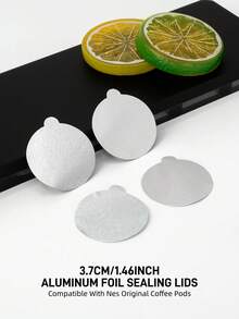 37mm Non Self-Adhesive Espresso Foils Coffee Pod Seal Lids Heat Sealable Films Compatible With Originalline Capsules - Silver - View 3
