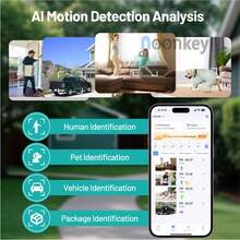 3Pack 2K Wireless Window Camera, 5GHz&2.4GHz WiFi Indoor Cameras For Home Security W/ ChroMax Al Color Night Vision,Person,Pet,Vehicle & Motion Detection,24/7 Recording,Easy & Quick Install, Indoor Surveillance, Vehicle Detection, Sleek Design, - trắng - Xem 4