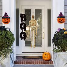 3 Pcs Halloween BOO Wood Sign Decorations Hanging Halloween Door Sign Halloween Hanging Plaques For Halloween Party Haunted House Outdoor Indoor Home Door Wall Decor Home Decor Halloween Decor Fall Decor Room Decor - Multicolor - View 5