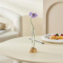 3件北欧创意玻璃水培花瓶工艺品装饰花盆干鲜花装饰玻璃容器试管花瓶家居装饰圣诞节 - 無色 - 查看 3