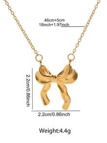 1 件复古优雅时尚蝴蝶吊坠项链，不锈钢链，适合日常佩戴和聚会，珠宝礼物 - 項鍊 - 查看 4