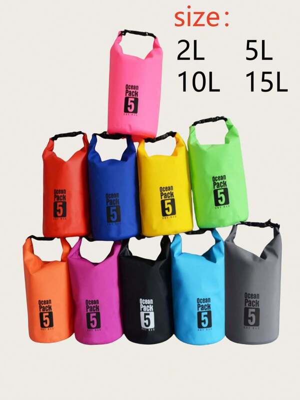 1 pieza Bolsa impermeable de camuflaje para deportes al aire libre de PVC, bolsa impermeable multifuncional para natación, rafting, almacenamiento al aire libre
