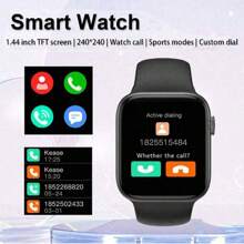 1 Stück unisex Silikon Armband Smartwatch mit hochauflösender Anzeige, Handyanrufe, Soziale Benachrichtigungen, Mehrere Sport-Modi, kompatibel mit iOS & Android, geeignet für den täglichen Gebrauch