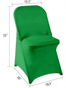 6 Pack Gold Spandex Folding Chair Covers In Stretch Washable Fabric Wedding, Party, Holidays, Celebration, And Other Special Events - Ngọc lục bảo - Xem 4