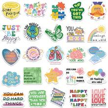 50Pcs Colorful Watercolor Mental Health Stickers Mental Health Awareness Items Inspirational Stickers Mental Health Gifts Vinyl Waterproof Stickers For Water Bottle,Computer,Laptop,Phone,Luggage,Notebook,Fridge