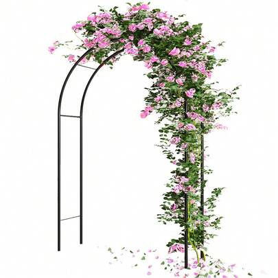 Bakaji Arco Da Giardino Supporto Per Rose Piante Rampicanti In Metallo 140 x 35 x 240H Colore Verde Scuro