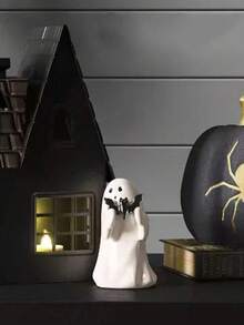 1pc Vintage Halloween Ghost Decoration Ornament Resin Ghost Desktop Craft Statue Home Decoration Office Room Desktop Decoration Halloween Holiday Party Thrilling Atmosphere Decoration Props Accessories Gifts For People Halloween Decor Fall Decor Room Decor