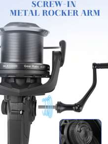 1pc Drag 20KG Big Spinning Fishing Reel 8000-14000 Series Aluminum Alloy Spool Fishing Reel 4.8:1 Baitcasting Reels Reel Fishing - Multicolor - View 10