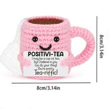 1pc Teacups Hand-Woven Plush Doll Ornaments With Encouraging Words Can Be Given As Small Gifts To Friends And Family. Lovely Knitted Toy Ornaments Are Very Suitable For The Living Room And Desk At Home, As Birthday Gifts And Room Decorations. Lovely Doll Gift Design And Encouraging Words Are Very Warm And Sweet! These Lovely Dolls Will Always Be Your Friends, And They Will Make You Feel Relaxed And Happy! Decorative Ornaments For Home And Desk