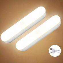 2 个运动传感器灯，自动夜间照明，无需开灯，适用于卧室、走廊、衣柜和其他室内区域