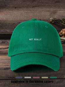 1pc Printed "NOTREALLY" Washed Baseball Cap, Adjustable Outdoor Sun Hat For Spring/Autumn Travel Beach Vacation, Y2K Style For Youth - Baseball Cap - View 15
