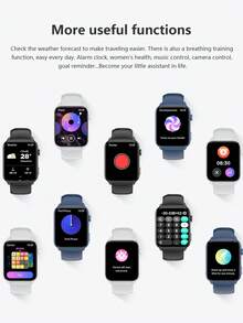 BLACKVIEW Smart Watch R30 Max Global Version 1.91 Inch  Screen 450mAh Battery 280*320 Resolution 1ATM Waterproof Bluetooth Calling Support Over 100+ Sports Mode Al Voice Assistant Support Multiple Languages Multi-Health Functions Compatible With IOS/Android - Black - View 9