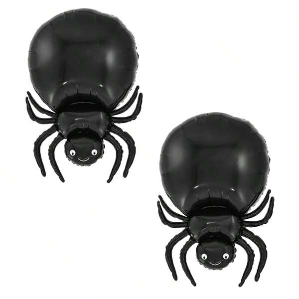 2 stuks Halloween-thema spinnenvormige folieballonnen Halloween-decoraties