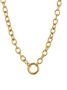 1 件时尚精致不锈钢简约 DIY 回形针蛇骨手工项链，镀 18k 金，不易氧化，可自由搭配女生日常装扮、海滩度假派对、音乐节。女士珠宝 - 金色 - 查看 6