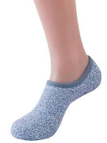 1 Pair Of Women's Coral Fleece Warm Floor Socks, Unisex, With Underfoot Dot Rubber Non-Slip Socks, Non-Slip Knitted Fabric, Hand Washable, Winter Home Use Socks, Christmas Decoration Socks, Cozy - Multicolor - View 12