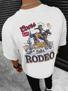 Plus Size Men's Round Neck Short Sleeve T-Shirts, Casual Everyday Tops