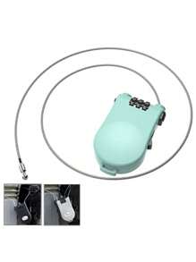 钢丝绳 3 位数密码锁 - 重型伸缩式不锈钢钢丝绳挂锁，适用于行李箱、手提箱、背包、滑板车、头盔和自行车安全；防盗旅行和健身房储物柜锁，防锈便携式密码缆锁；易于重置的密码；非常适合机场、酒店、露营、办公室和学校的旅行者、学生、通勤者和户外运动爱好者