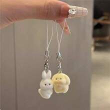立体海獭手机链可爱动物毛绒植绒企鹅北极熊挂件钥匙扣少女心ins风手机挂件耳机壳吊坠 - 海獺手機掛繩 - 查看 4