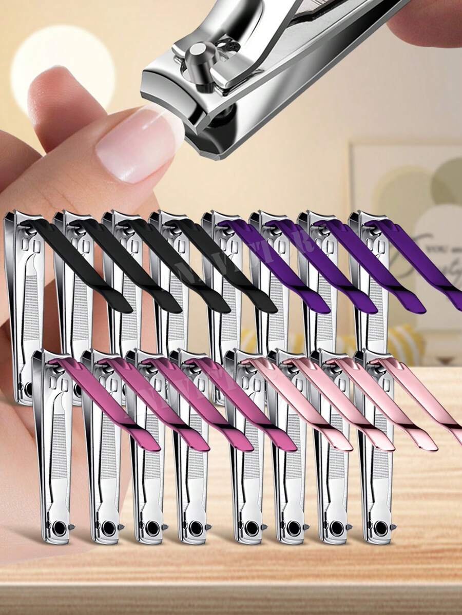 ANDVICTORY 2/4Pcs Nail Clippers Toenail Clippers Fingernail Clipper Set Carbon Steel Ultra Sharp Sturdy Curved Edge Cutter Trimmer Finger Nail Clip For Adults Men Women Nail Cleaner - Multicolor - View 1