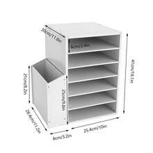 kangten Estantes de archivos - Blanco - Ver 2