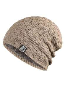 1PC针织帽女棉帽加绒加厚羊毛帽秋冬保暖护耳防寒帽柔软休闲温暖舒适适合滑雪跑步男女成人针织帽