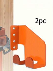 Soporte para herramientas de uso intensivo - Gancho para soplador de hojas, estante de pared de metal extra grande de uso intensivo, con orificios pretaladrados, para garaje, taller, uso profesional y doméstico, ahorro de espacio, organizador de motosierra (negro), organización de herramientas, diseño resistente, construcción duradera, coleccionista de herramientas, estantería de almacenamiento