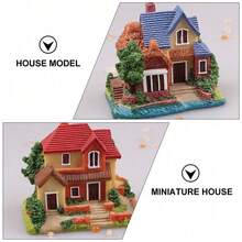 Mini Miniature House Model Assorted Color 4Pcs Home Desktop - 多種顏色 - 查看 5