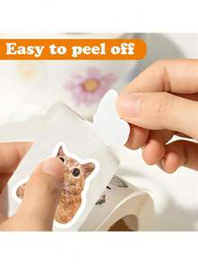SCXXBSW 500张猫咪卡通涂鸦贴纸装饰水杯笔记本行李箱防水卷贴