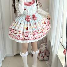 1pc Lolita Style Sweet & Cute Bib Dress, Only Includes Dress, Lolita Costume For Holiday Party, Performance, Valentine's Gift, Suitable For Daily & Holiday Wear Halloween - Nhiều màu - Xem 5